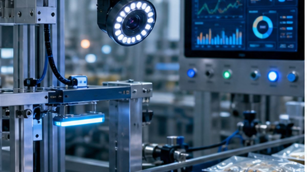 AI-enabled packaging automation and web handling illustration