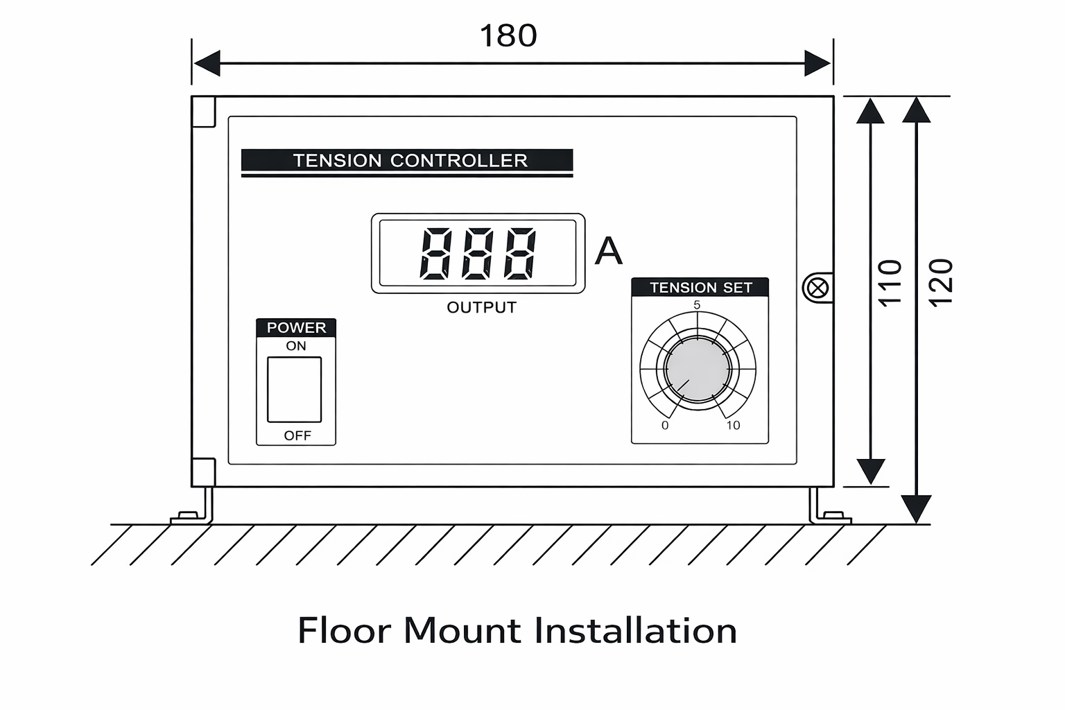 KTC002 Floor Mount Installation Drawing
