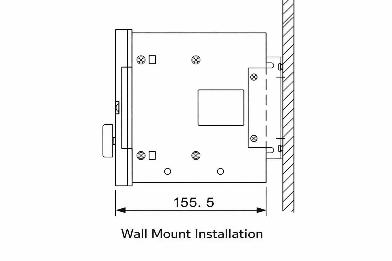 KTC800A Wall Mount Installation Drawing