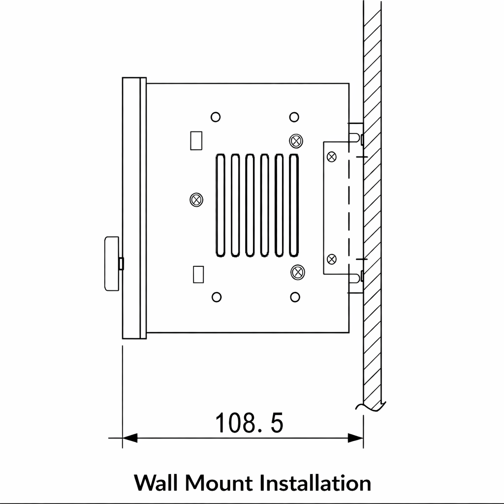 KTC800B Wall Mount Installation Drawing