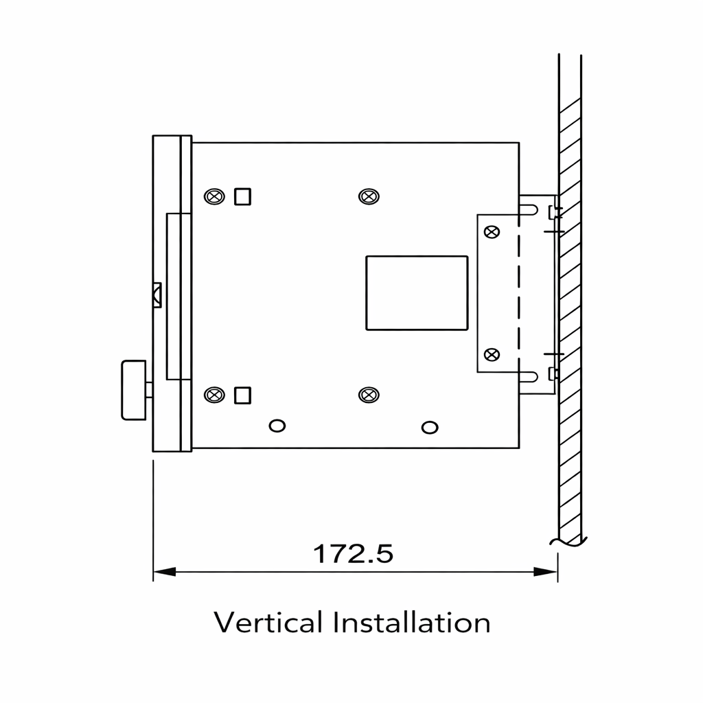 KTC828A Horizontal Installation Drawing